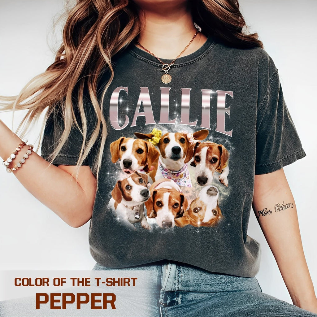 Pet Custom Vintage Washed Shirt, Custom Cat Graphic Unisex T-Shirt, Dog Personalize Bootleg Retro 90's Tee Gift For Her, Pet Lover Shirt