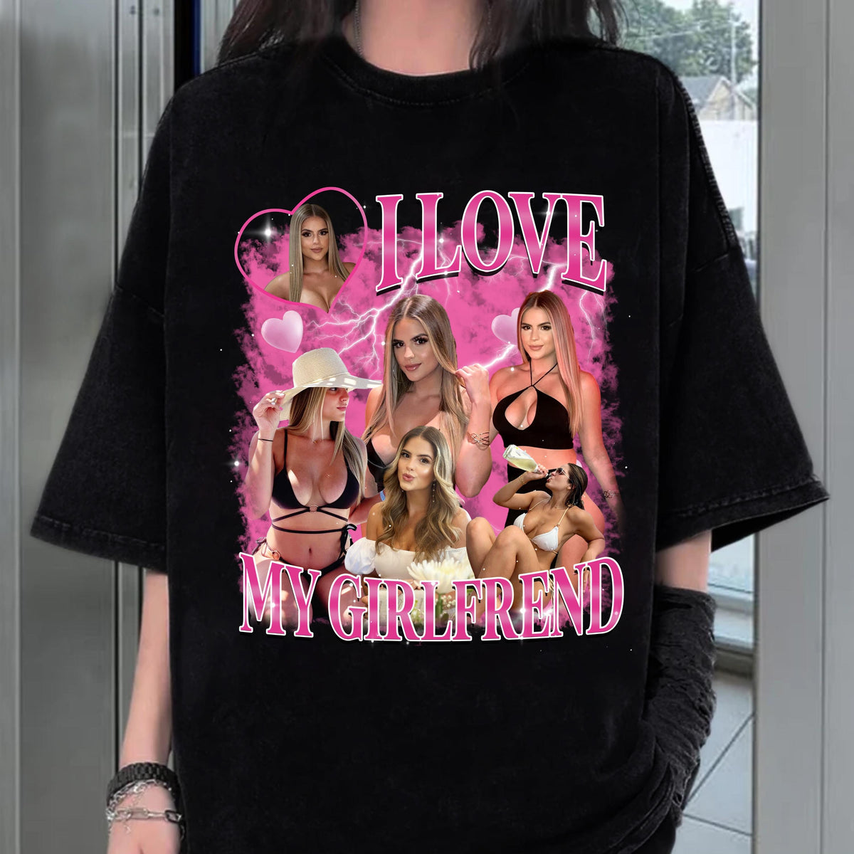 Custom I Love My Girlfriend Comfort Colors Tee, Custom Bootleg Girlfriend Shirt, Boyfriend Birthday Gift, Gifts For Couple