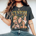 Personalized Boyfriend, Girlfriend Comfort Color Shirt, Custom Face Bootleg 90s Tee, Custom Photo Tee, Birthday Gift for Her, Christmas Gift