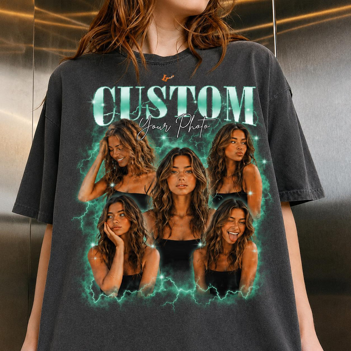 Comfort Colors Custom Bootleg Rap Tee, 90s Vintage Bootleg Shirt, Custom Photo Shirt, Girlfriend Boyfriend Birthday Gifts, Custom Face Shirt