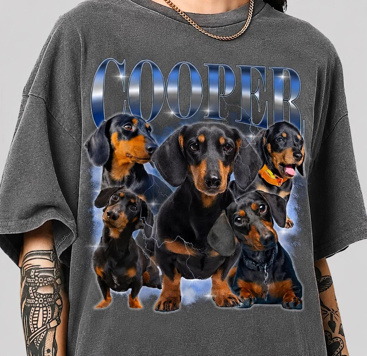 Custom Vintage Bootleg Pet Photo Comfort Color Shirt, Personalized Dog Portrait Tee, Dog Remembrance Gift, Dog Lover Gift, Christmas Gift