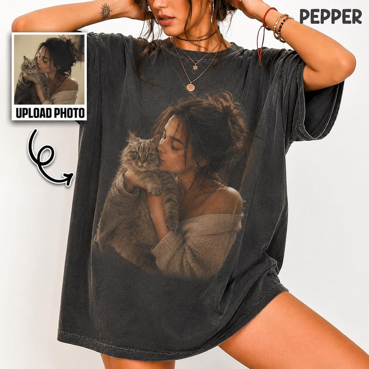 Comfort Colors Custom Photo Shirt, Personalized Picture Tee, Upload Your Own Image T Shirt, Custom Photo Gift for Him Her