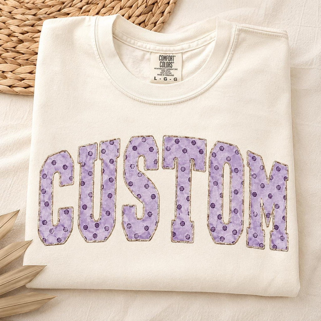 Custom Name Polka Dot Shirt, Personalized Comfort Colors Tee, Preppy Women’s Graphic Top, Trendy Birthday Gift for Her
