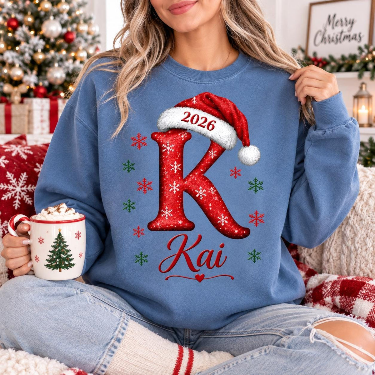 Personalized Family Christmas Shirts, Matching Holiday Pajama Tees, Custom Name Xmas Sweatshirt, Family Christmas Crew Gift