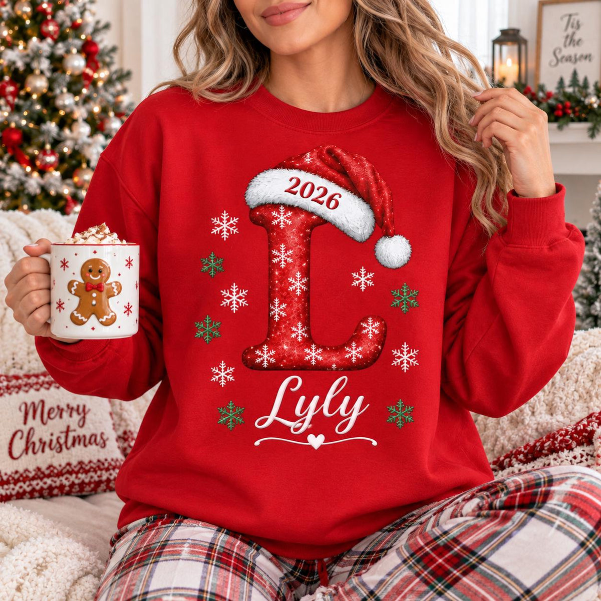 Personalized Family Christmas Shirts, Matching Holiday Pajama Tees, Custom Name Xmas Sweatshirt, Family Christmas Crew Gift