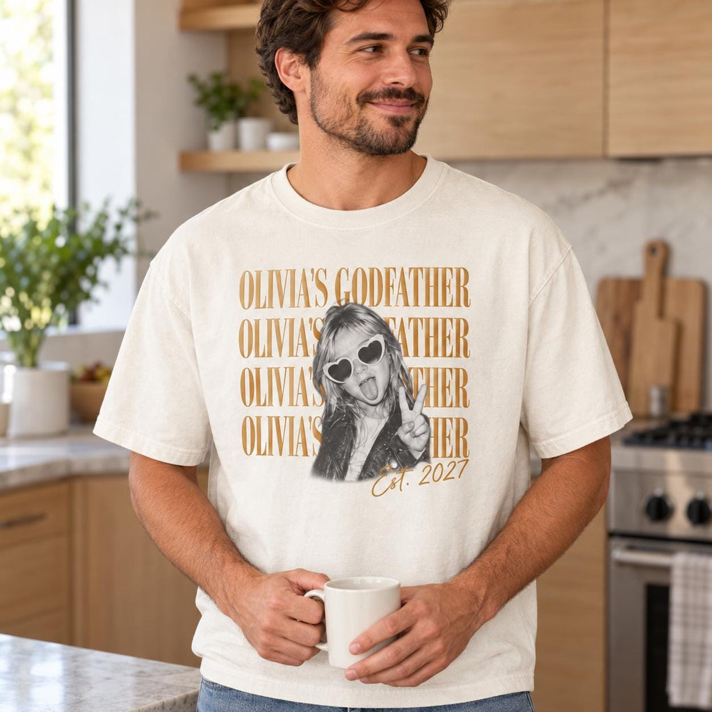 Custom Godmother Godfather Shirt, Personalized Baptism & Christening Tee, Godparent Proposal Gift, Pregnancy Announcement T-Shirt