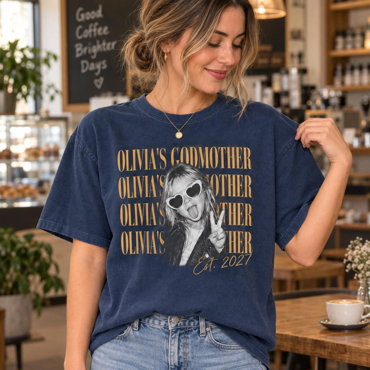 Custom Godmother Godfather Shirt, Personalized Baptism & Christening Tee, Godparent Proposal Gift, Pregnancy Announcement T-Shirt