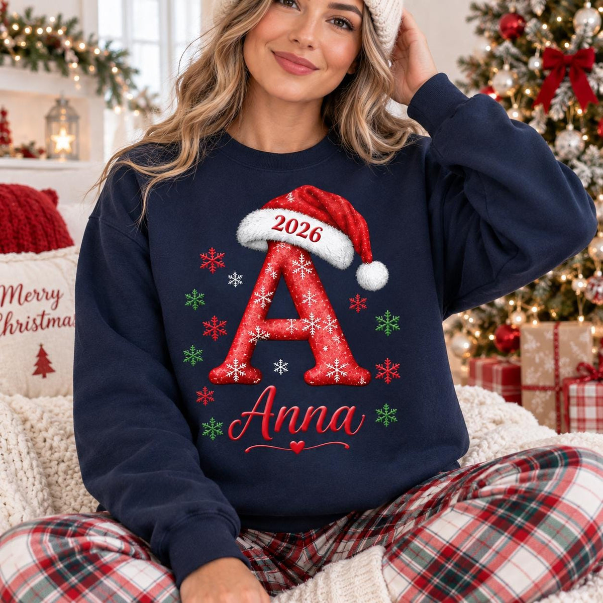 Personalized Family Christmas Shirts, Matching Holiday Pajama Tees, Custom Name Xmas Sweatshirt, Family Christmas Crew Gift