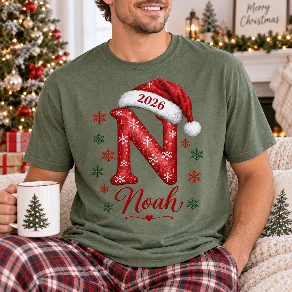 Personalized Family Christmas Shirts, Matching Holiday Pajama Tees, Custom Name Xmas Sweatshirt, Family Christmas Crew Gift