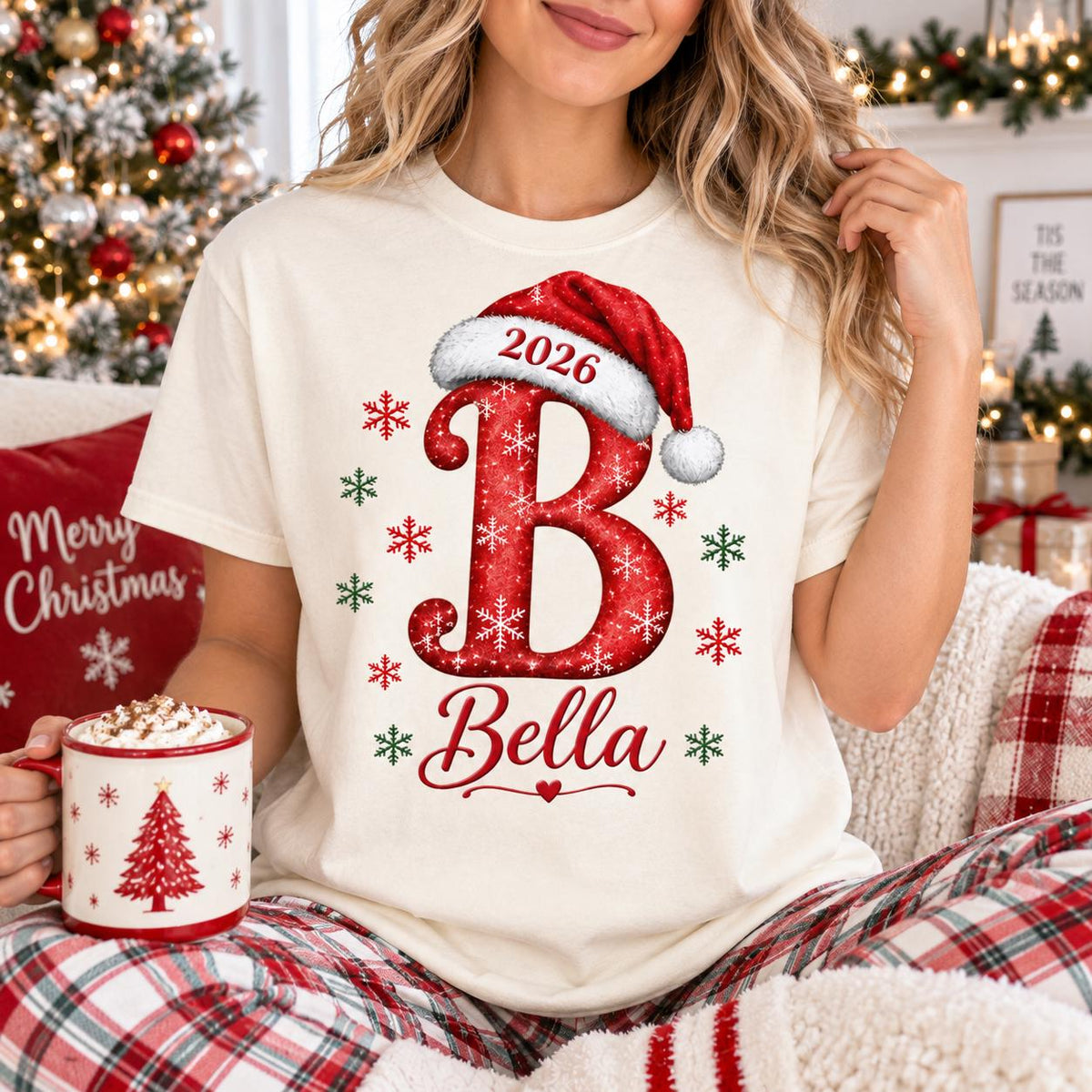 Personalized Family Christmas Shirts, Matching Holiday Pajama Tees, Custom Name Xmas Sweatshirt, Family Christmas Crew Gift