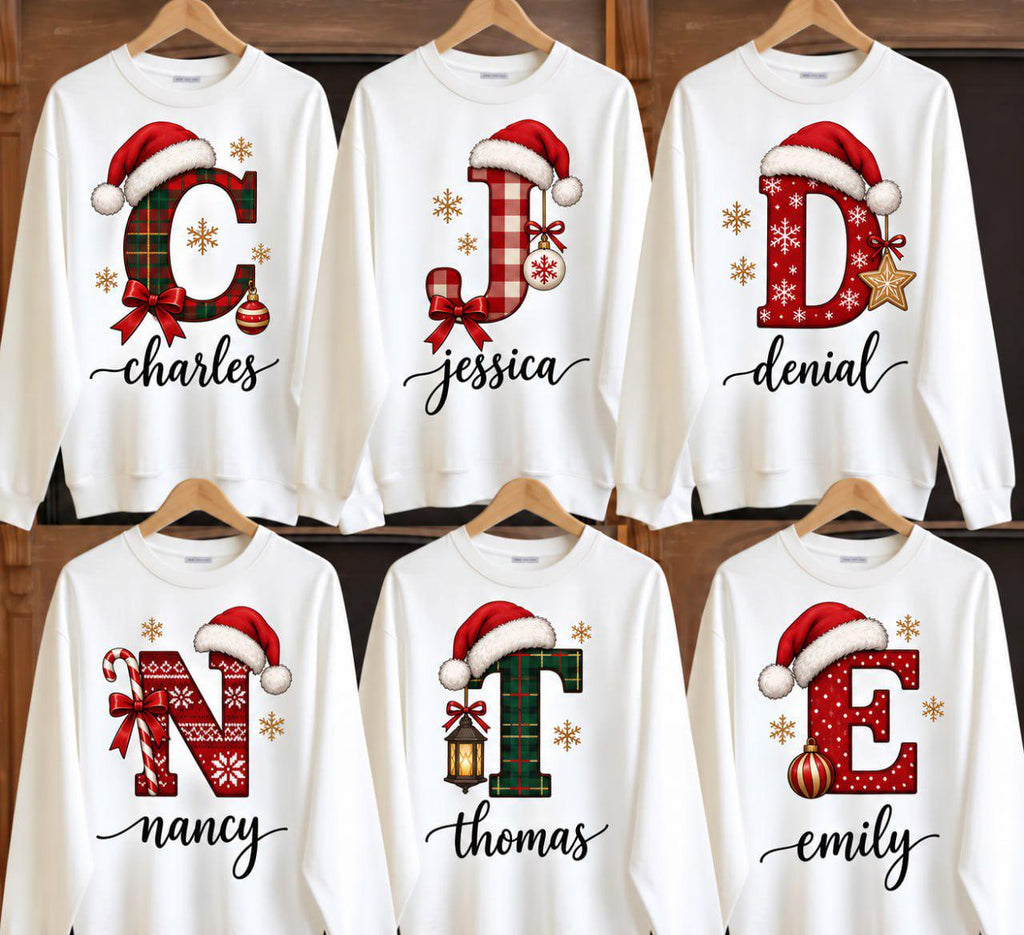 Custom Christmas Family Name Comfort Colors Shirt 2026, Personalized Matching Family Tee, Christmas Sweatshirt, Holiday Gift