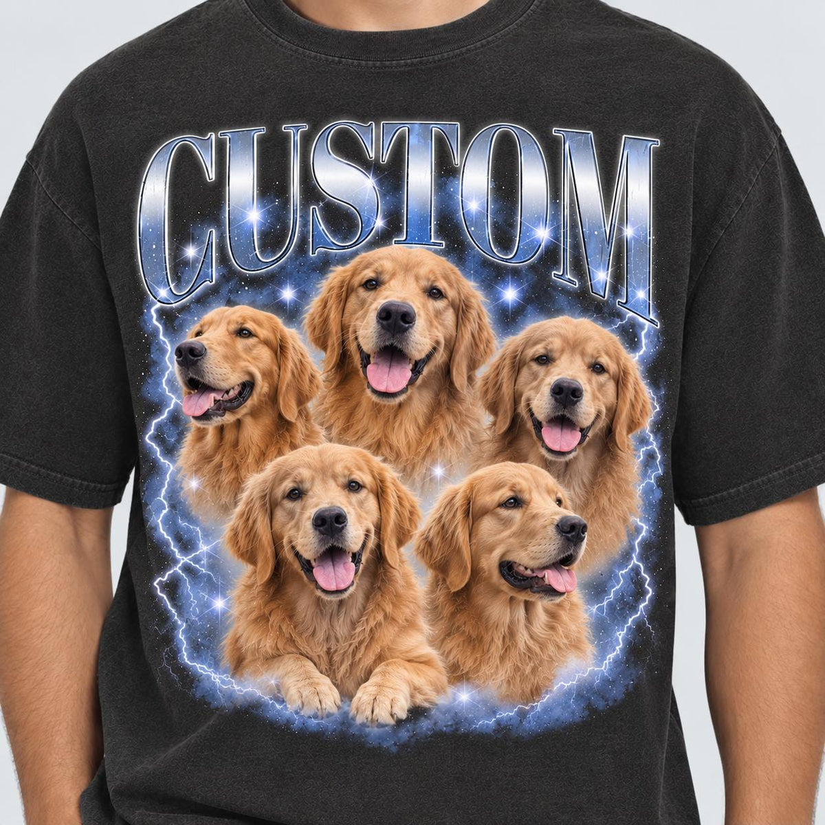 Custom Pet Comfort Colors Shirt, Personalized Bootleg Dog Photo Tee, Vintage Dog Lover T-Shirt, Pet Parent Gift, Christmas Gift