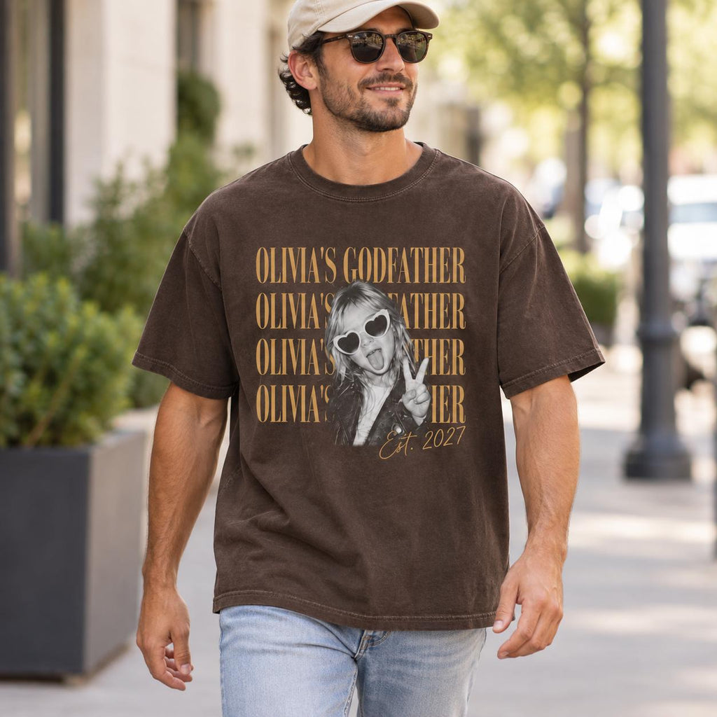 Custom Godmother Godfather Shirt, Personalized Baptism & Christening Tee, Godparent Proposal Gift, Pregnancy Announcement T-Shirt