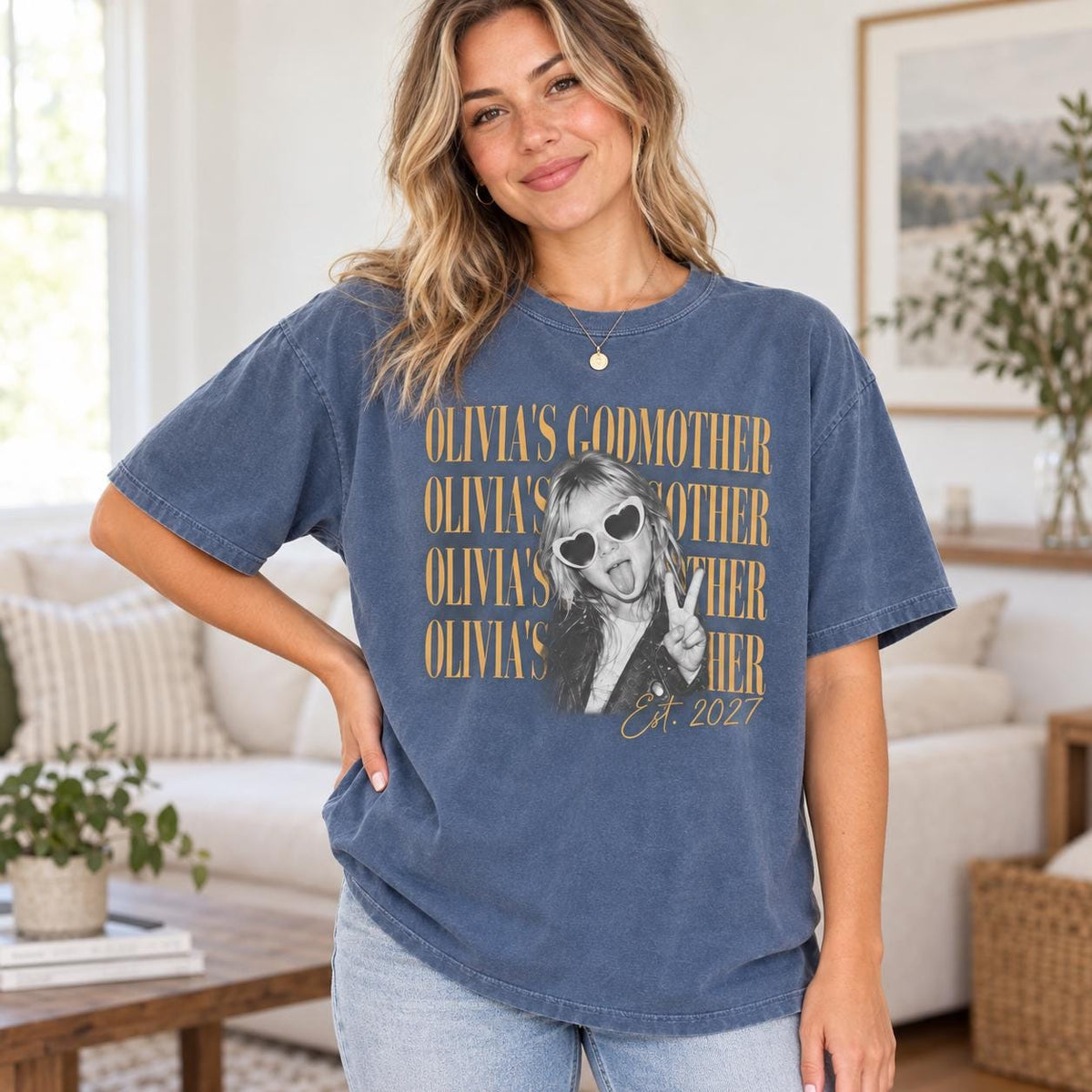 Custom Godmother Godfather Shirt, Personalized Baptism & Christening Tee, Godparent Proposal Gift, Pregnancy Announcement T-Shirt