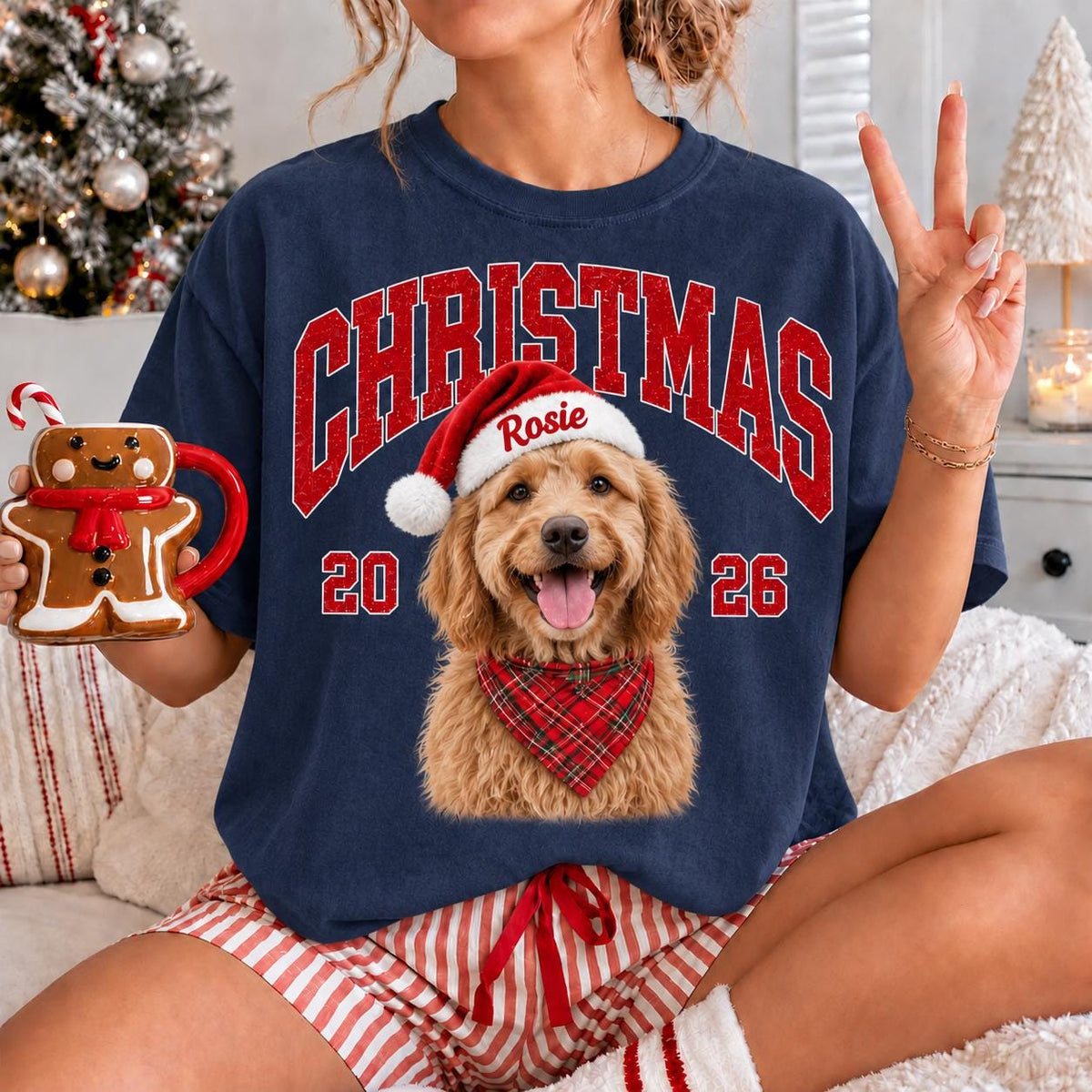 Personalized Pet Christmas Shirt, Custom Dog Cat Photo Tee, Vintage Pet Portrait Shirt, Pet Lover Christmas Gift