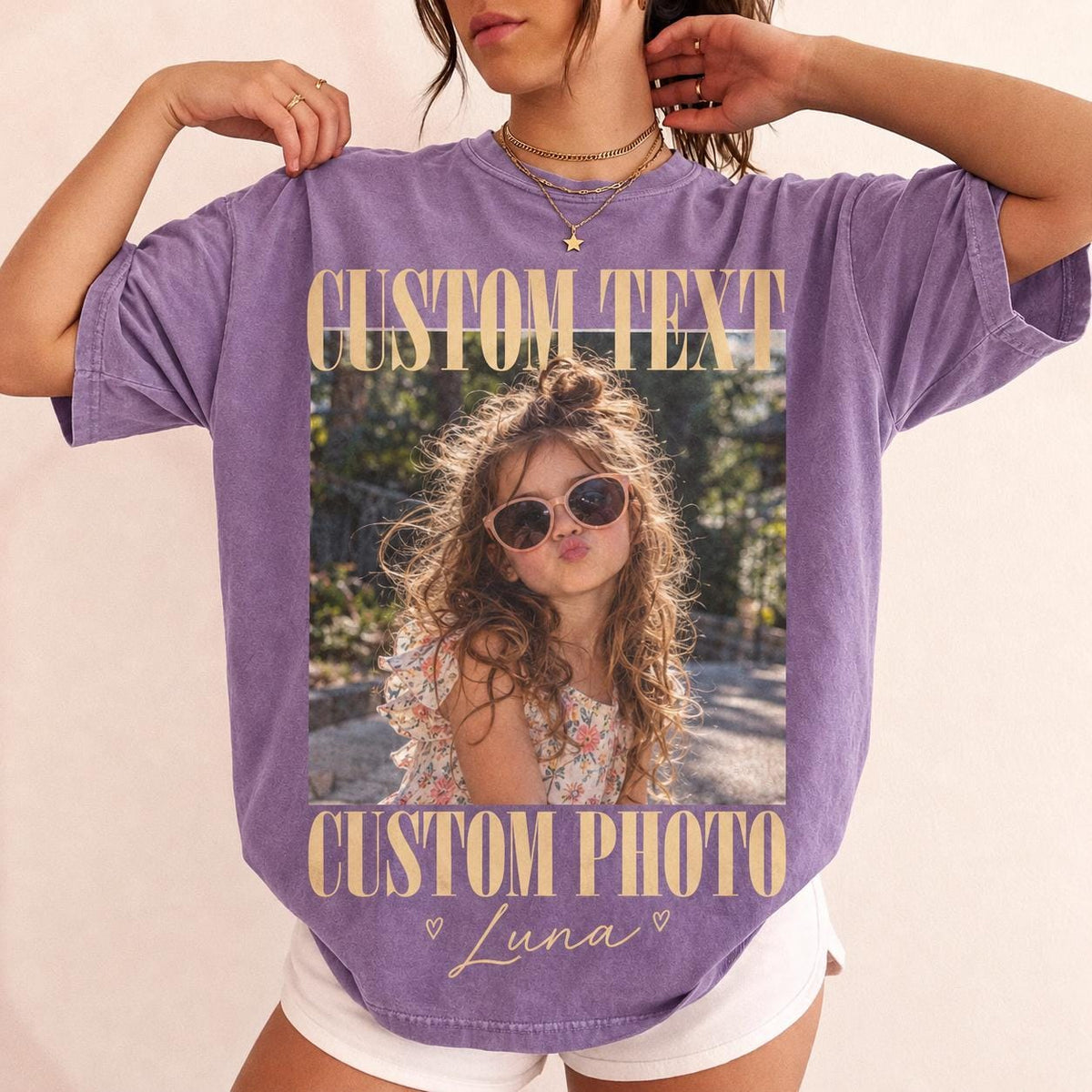 Personalized Vintage Photo Shirt, Custom Family Picture & Name T-Shirt, Retro Photo Tee, Custom Memory Gift for Family