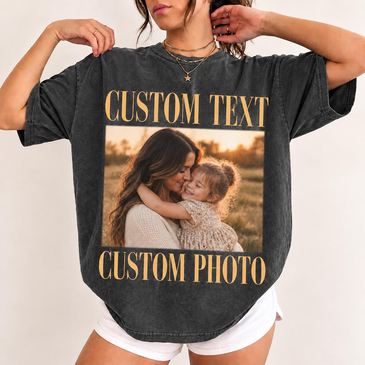 Personalized Photo & Text Shirt, Custom Picture T-Shirt, Upload Your Own Image Tee, Funny Birthday Gift for Bestie