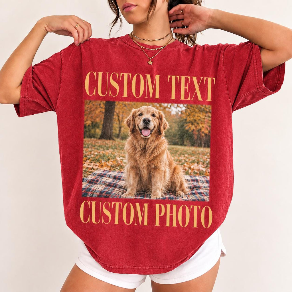 Personalized Photo & Text Shirt, Custom Picture T-Shirt, Upload Your Own Image Tee, Funny Birthday Gift for Bestie