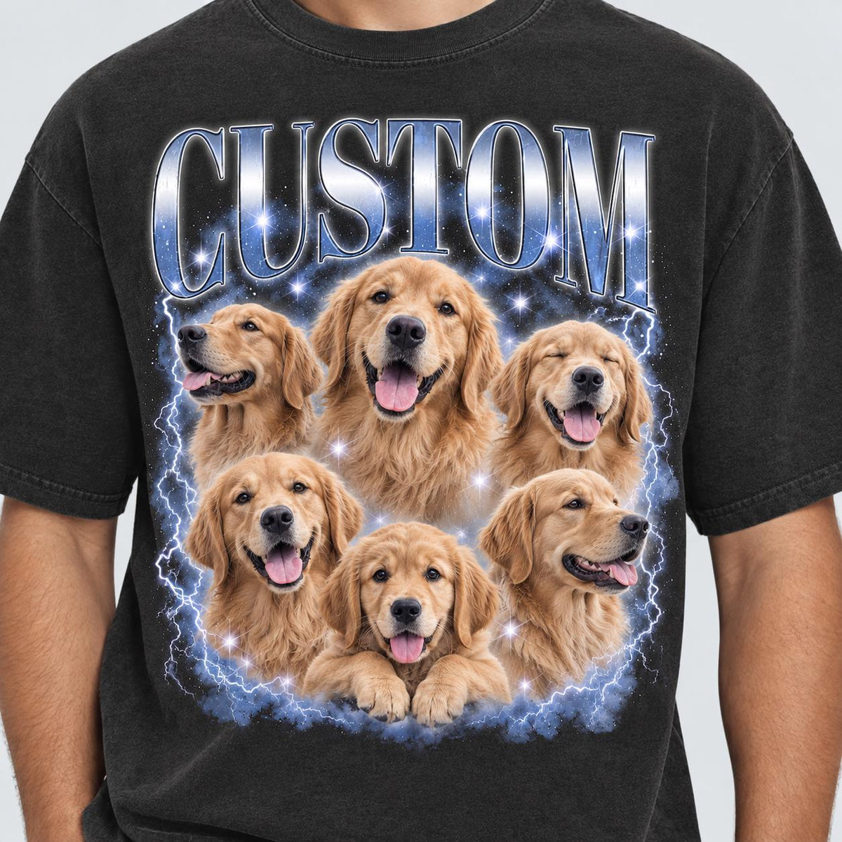 Custom Pet Comfort Colors Shirt, Personalized Bootleg Dog Photo Tee, Vintage Dog Lover T-Shirt, Pet Parent Gift, Christmas Gift