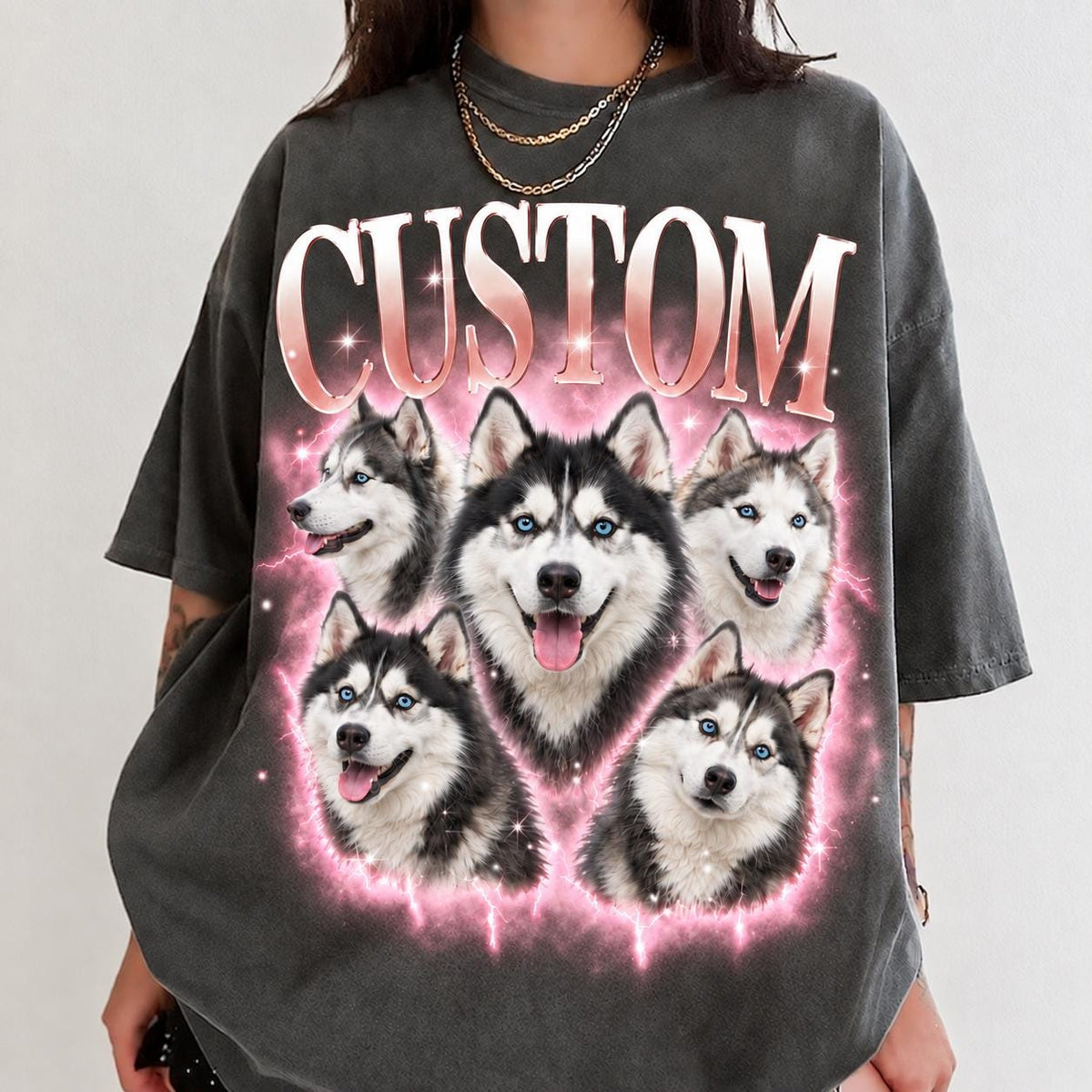 Custom Vintage Bootleg Pet Shirt, Personalized Pet Photo & Name Comfort Colors Tee, Dog Cat Portrait T-Shirt, Custom Pet Gift