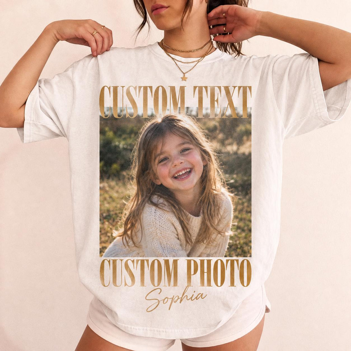 Personalized Vintage Photo Shirt, Custom Family Picture & Name T-Shirt, Retro Photo Tee, Custom Memory Gift for Family