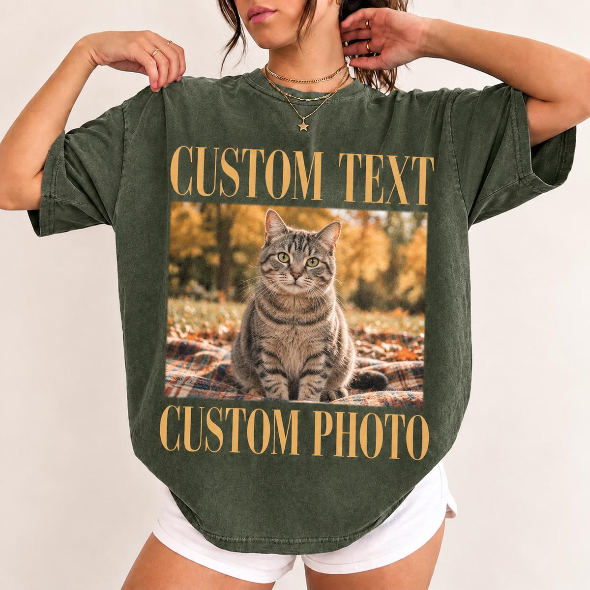 Personalized Photo & Text Shirt, Custom Picture T-Shirt, Upload Your Own Image Tee, Funny Birthday Gift for Bestie